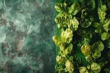 Sticker - Fresh lettuce sitting on a table with a simple background