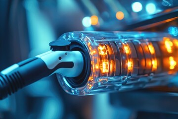Poster - a close up view of a car's tail light, great for automotive or transportation-related concepts