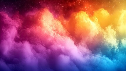 Wall Mural - cosmic dreamscape: a surreal abstract nebula painting