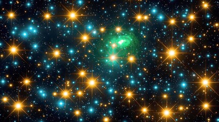 Wall Mural - cosmic sparkle: a celestial tapestry of stars and nebulae in the vast universe