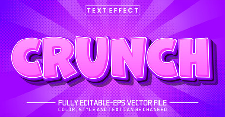 Poster - Crunch font Text effect editable