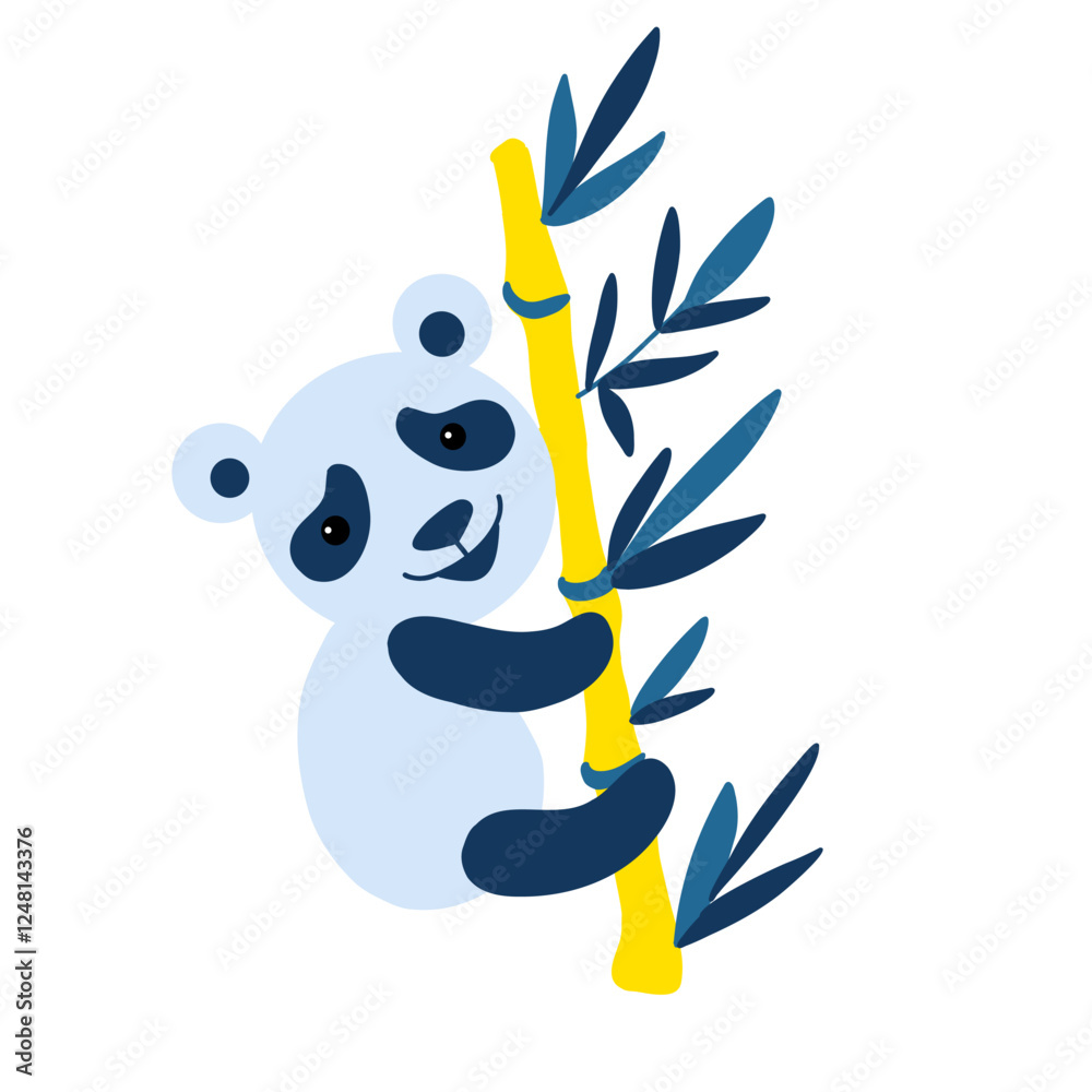 Chinese Panda Vector Giant Panda vector illustration isolated on white background ...