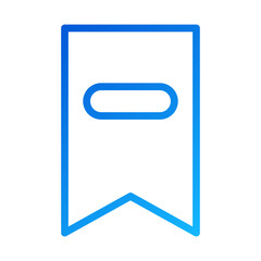 Poster - Modern Bookmark Icon Blue Gradient Style