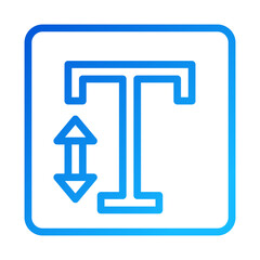 Poster - Text Height Adjustment Icon Modern Design