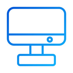 Poster - Gradient Blue Modern Computer Icon Illustration