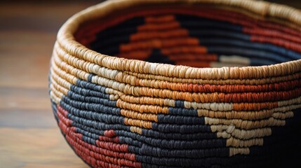 Poster - A woven basket created from fibers worldwide, blending culture, craftsmanship, and tradition, representing unity, diversity, and sustainable artistry.