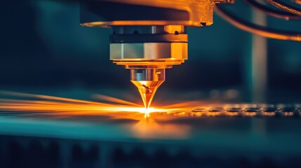 Aufkleber - Close-up of material being fed into a CNC machine, symbolizing the precision and rapid processing key to modern engineering strategies in efficient manufacturing.