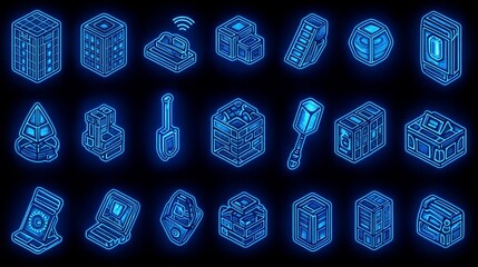 Poster - Abstract Blue Circuit Board Designs Digital Technology Background Pattern