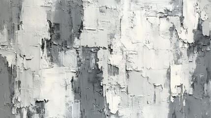 Poster - Abstract Texture in Shades of Grey and White with Brush Strokes