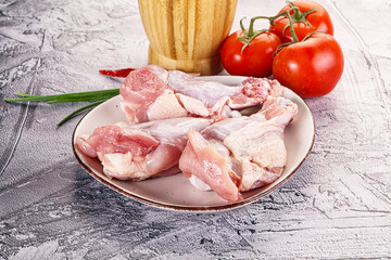 Wall Mural - Raw turkey shoulder wing for cooking