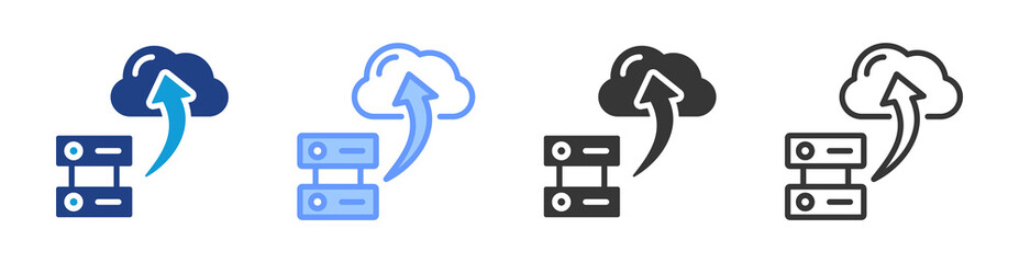 Poster - Cloud migration icon set multiple style collection