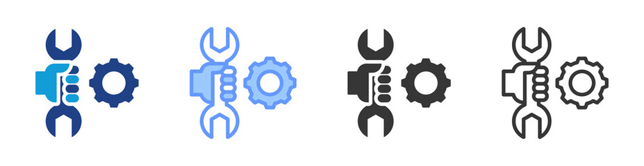 Poster - Custom configuration icon set multiple style collection