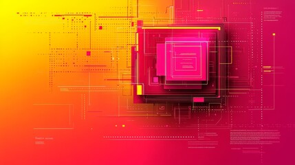 Poster - Abstract Digital Data Flow Network Technology Background