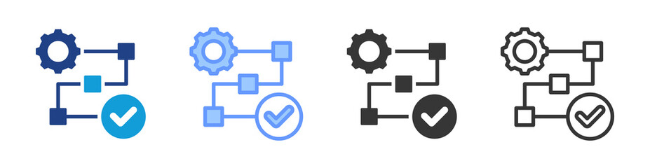 Aufkleber - Value Stream Mapping icon set multiple style collection