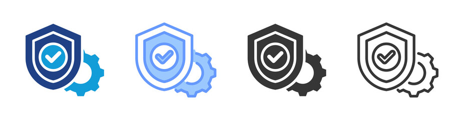 Aufkleber - Quality Assurance icon set multiple style collection