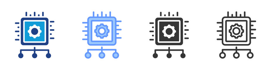 Aufkleber - Ai Algorithm icon set multiple style collection