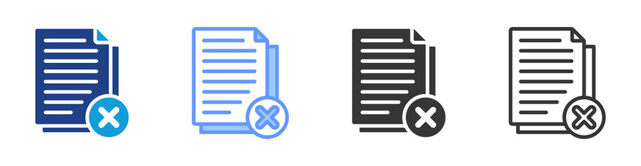 Aufkleber - Paperless Operation icon set multiple style collection