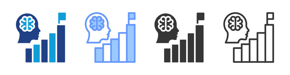 Aufkleber - Business Intelligence icon set multiple style collection