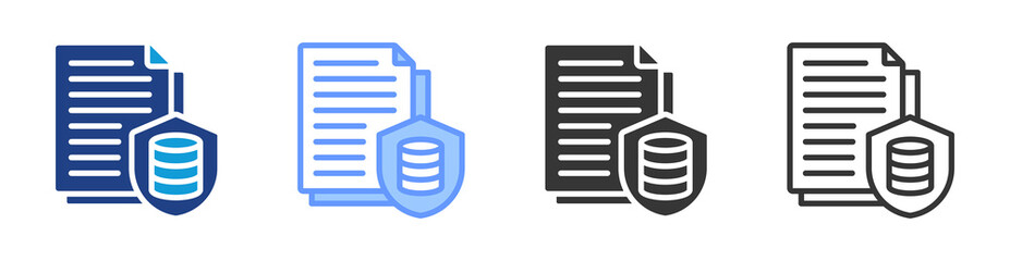 Poster - Data Governance icon set multiple style collection