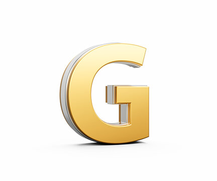 Golden Capital Letter G Gleams With Sleek Modern Design Bold Font With Sharp Edges 3D Illustration
