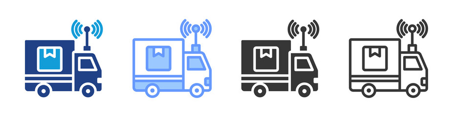 Fototapete - Smart Logistic icon set multiple style collection