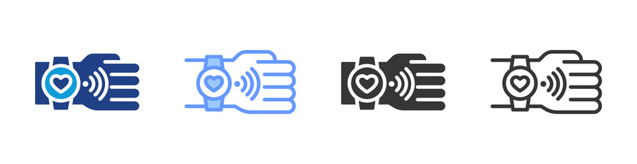 Aufkleber - Smart Wearable icon set multiple style collection