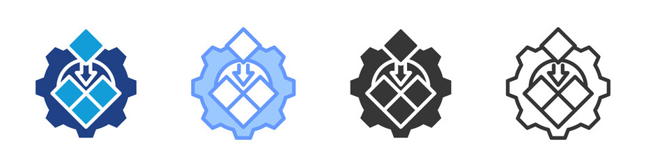 Aufkleber - Modular System icon set multiple style collection
