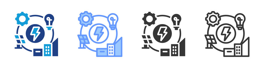 Fototapete - Smart Grid icon set multiple style collection