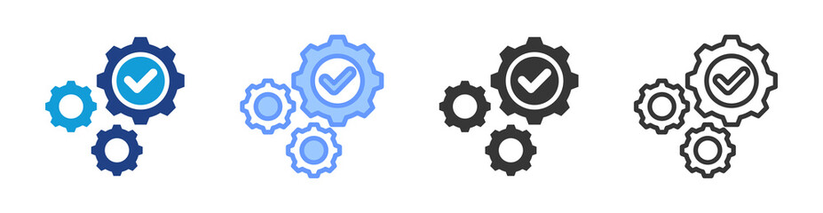 Aufkleber - Operational Efficiency icon set multiple style collection