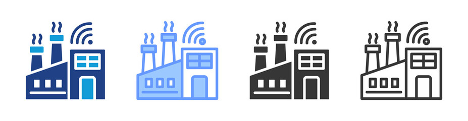 Fototapete - Industrial 5G icon set multiple style collection