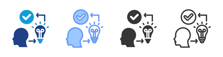 Aufkleber - Demand Forecasting icon set multiple style collection