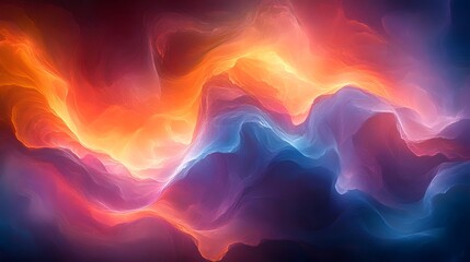 Sticker - colorful energy flowing waves background