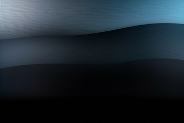 Poster - Gradient background with flowing lines in shades of blue and black creating a serene atmosphere for design projects