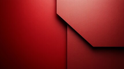 Poster - Gradient background showcasing overlapping red shapes in an abstract design