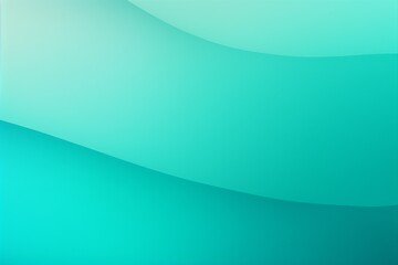 Poster - soft turquoise gradient background with smooth flowing curves creating a calming visual effect perfe