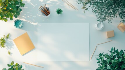 Poster - A group of artists collaborates in a studio, surrounded by canvases, paintbrushes, and scattered sketches, their energy electric as they bounce ideas off each other and create together.