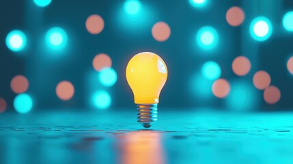 Poster - a lightbulb illuminating a dark room, representing the power of knowledge to dispel ignorance and br