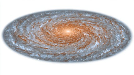 Wall Mural - Stunning Spiral Galaxy in Vibrant Colors with Starry Background