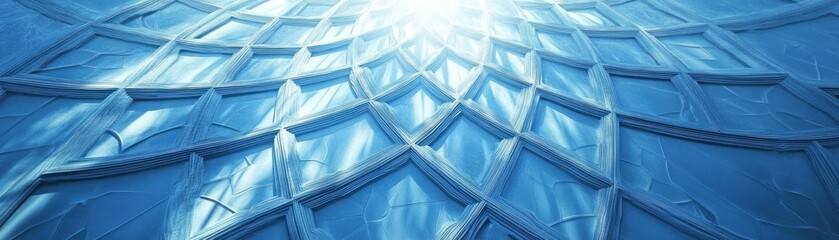 Poster - Abstract Blue Patterned Textured Surface Design