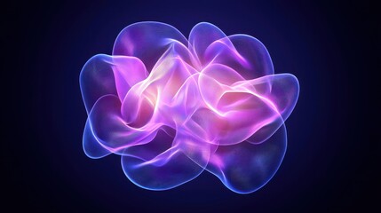 Poster - A vibrant, abstract design featuring swirling purple and blue lights against a dark background, suggesting energy and fluidity.