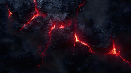 Poster - Vivid abstract cosmic design, luminous red streaks in a dark space background, perfect for futuristic themes or technology projects.