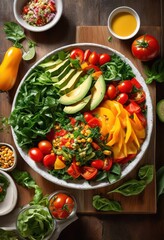 Wall Mural - vibrant display colorful plant based meal arrangement showcasing fresh ingredients lively table surface, rainbow, lgbtq, lgbt, pride, love, equality