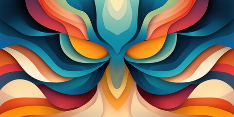 Aufkleber - A vibrant abstract design featuring flowing waves of colors, creating a captivating visual effect.