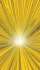 Poster - Dynamic Yellow Radiating Lines: A Vibrant Comic Book Burst