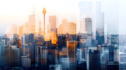  Panoramic view of johannesburg skyline sunset cityscape photography