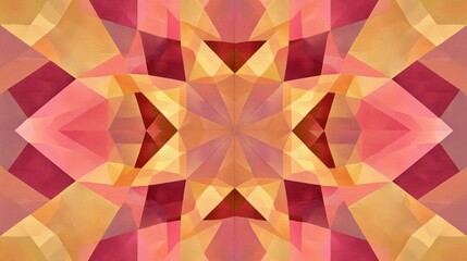 Poster - Abstract Geometric Pattern With Warm Hues
