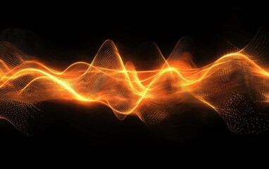 Wall Mural - Glowing energy waves with vibrant motion blur effects