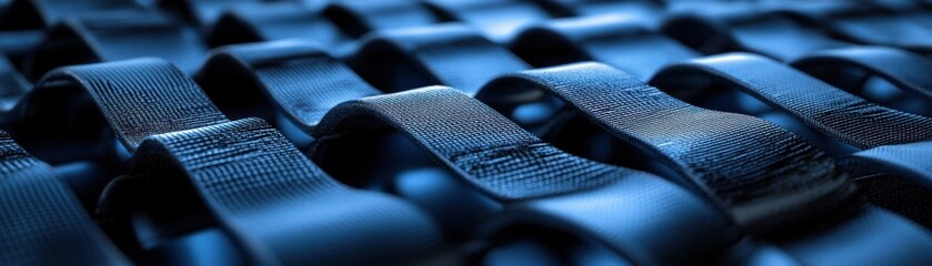 Aufkleber - Abstract Blue Woven Fabric Textured Surface