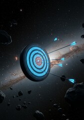 Wall Mural - Cosmic Target - Achieving Goals in Space
