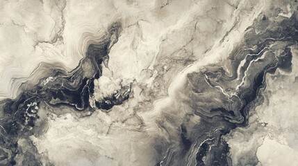 Aufkleber - Soft, flowing marble texture in neutral hues with abstract swirling patterns, perfect for luxurious, elegant background designs and modern aesthetics